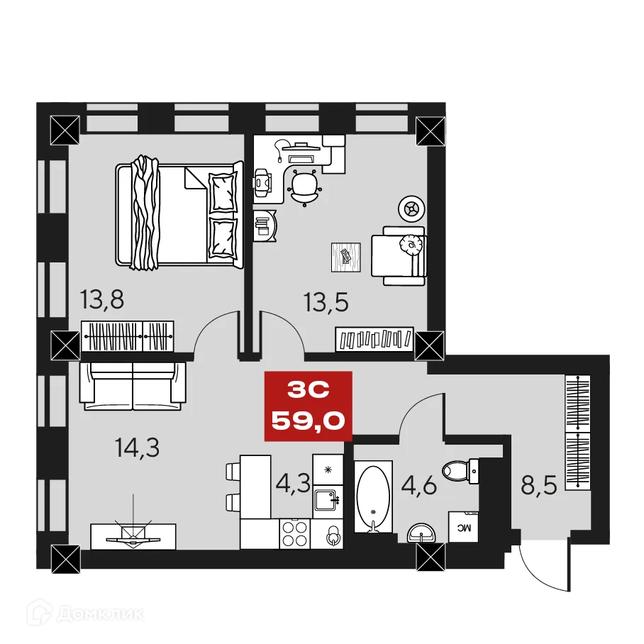 Фото квартиры в ЖК МАКИ