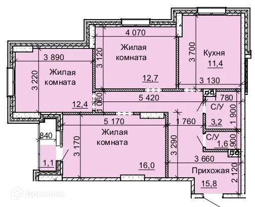 Фото квартиры в ЖК "Столетоff (Столетов)"