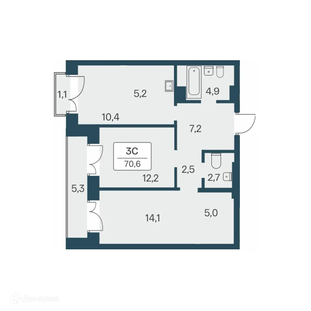 Фото квартиры в ЖК Расцветай на Красном