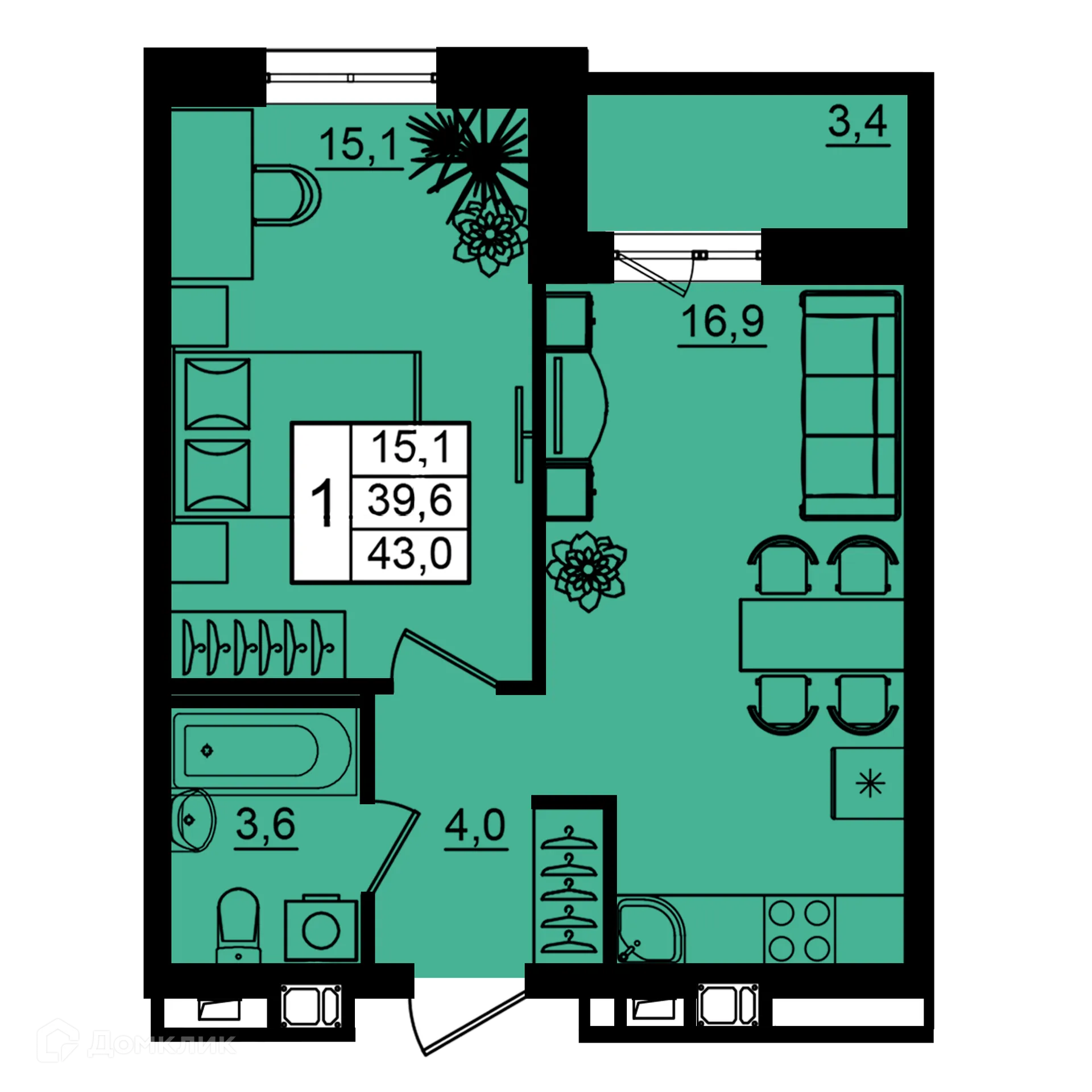 Фото квартиры в ЖК Рубин