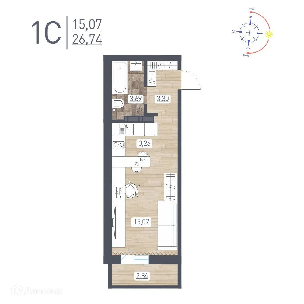 Фото квартиры в ЖК "Радуга Сибири"