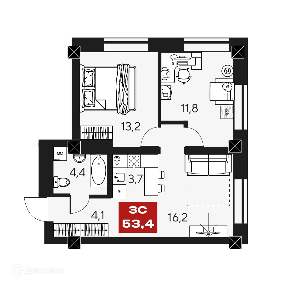 Фото квартиры в ЖК МАКИ