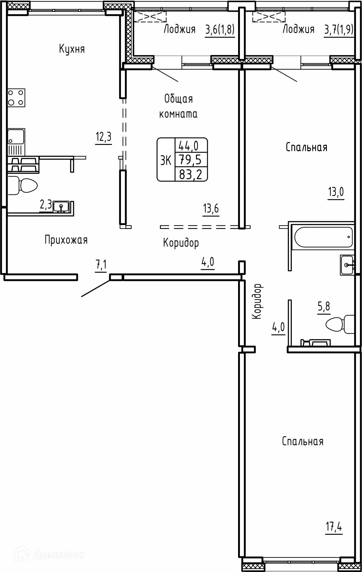Фото квартиры в ЖК САМОЦВЕТЫ