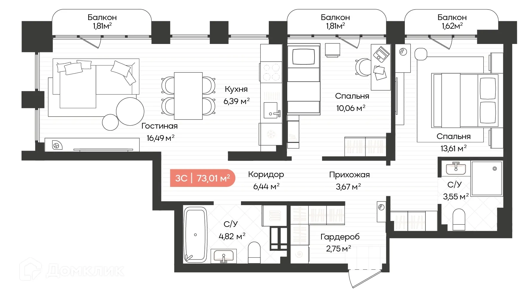 Фото квартиры в ЖК Balance (Баланс)