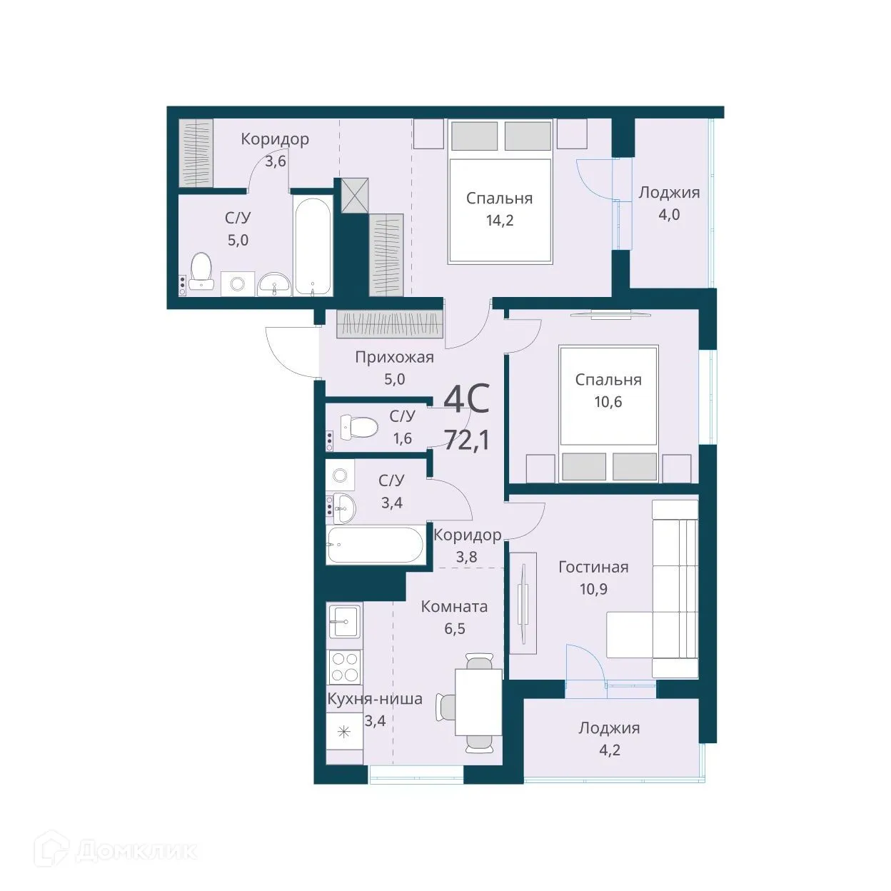 Фото квартиры в ЖК Виноград