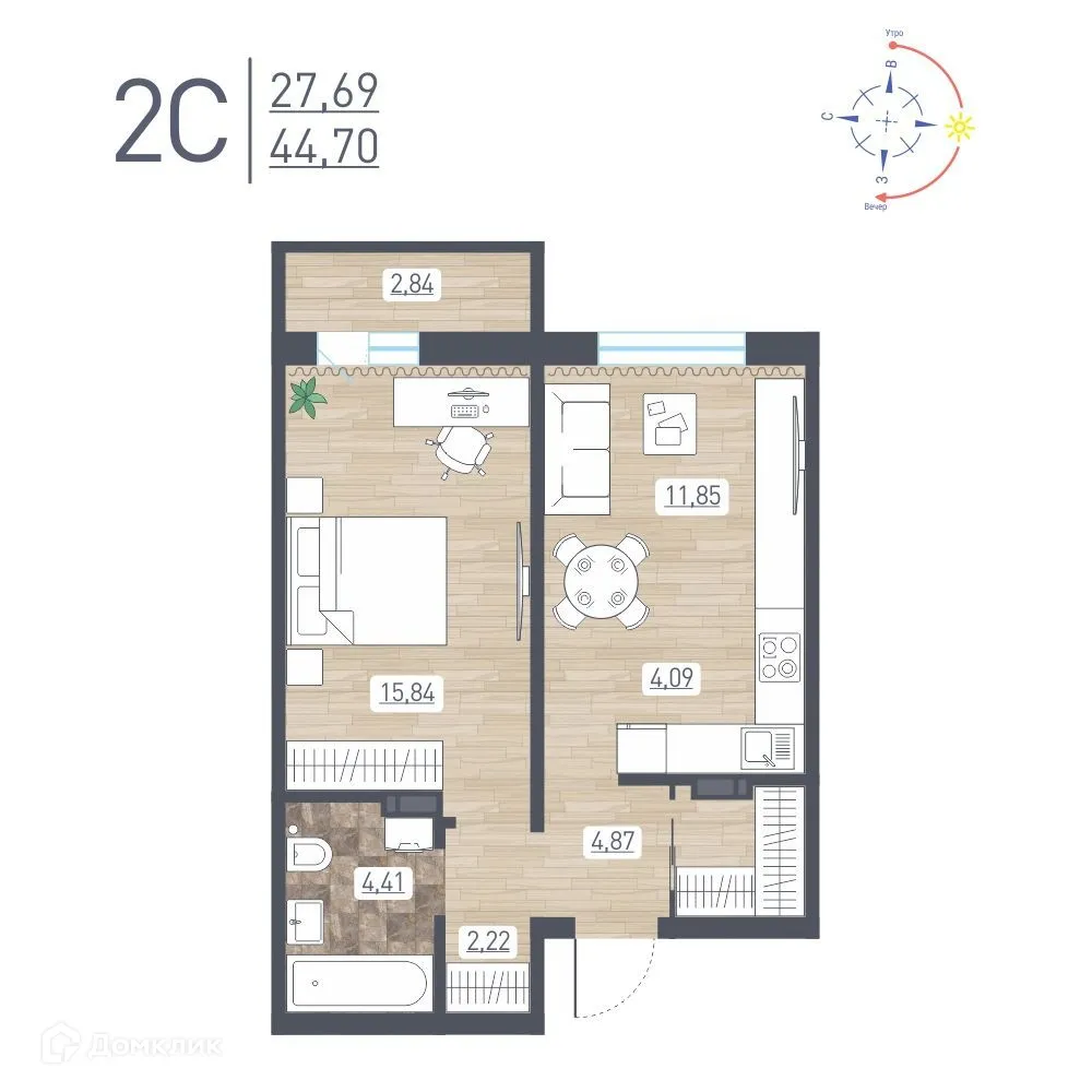 Фото квартиры в ЖК "Радуга Сибири"