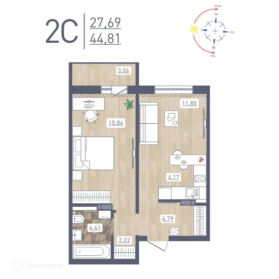 Фото квартиры в ЖК "Радуга Сибири"