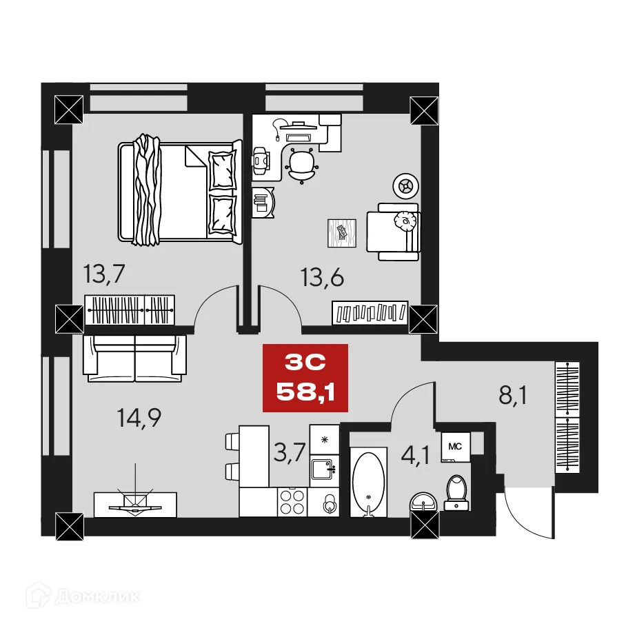 Фото квартиры в ЖК МАКИ
