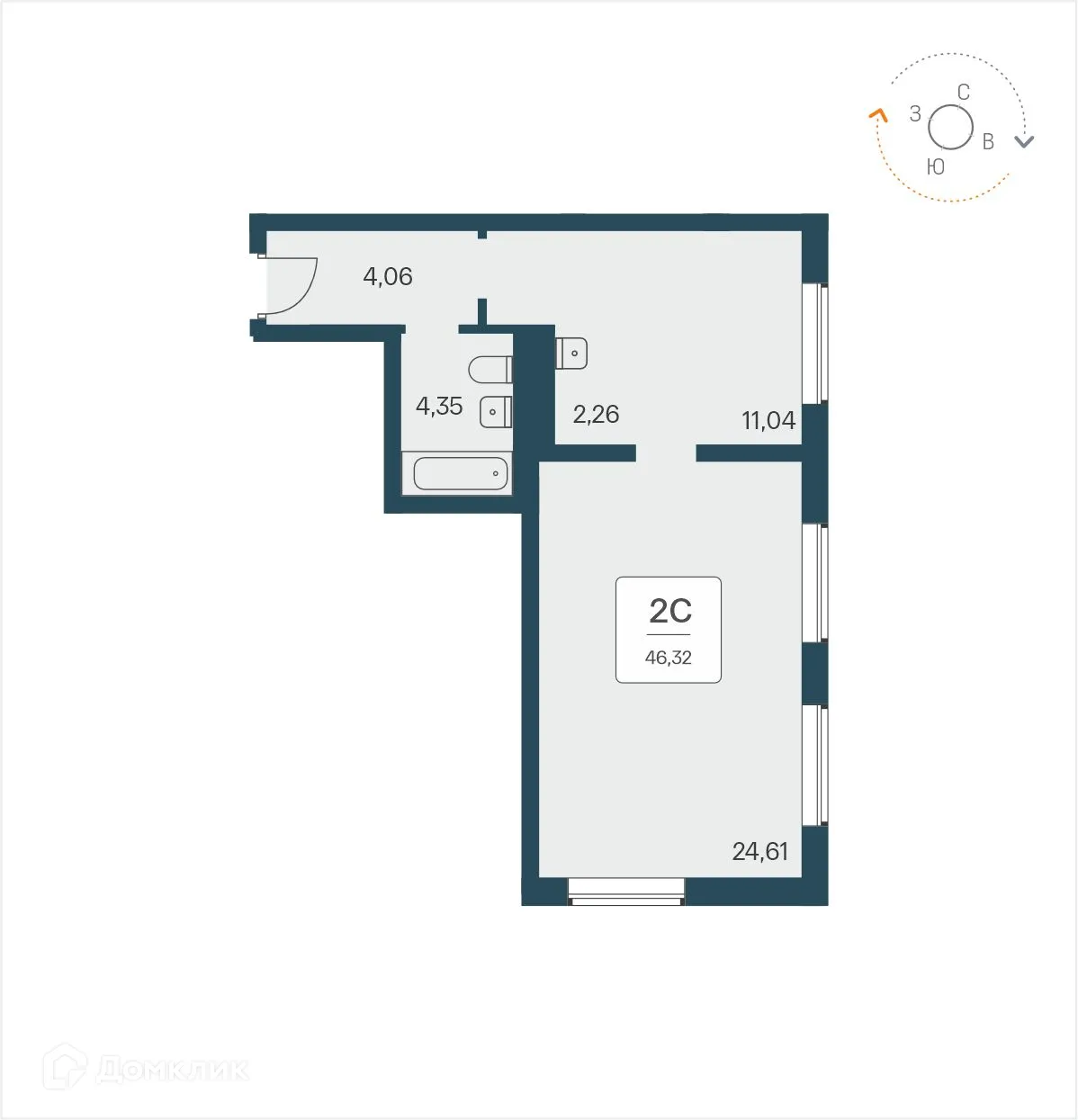 Фото квартиры в ЖК Тайм Парк Апартаменты