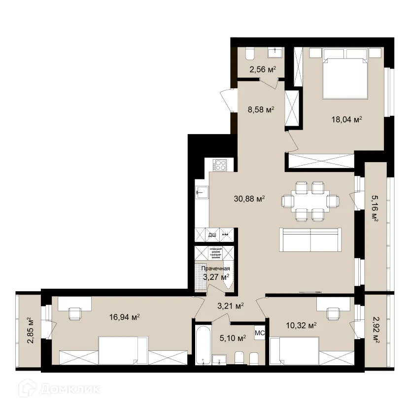 Фото квартиры в ЖК Римский квартал