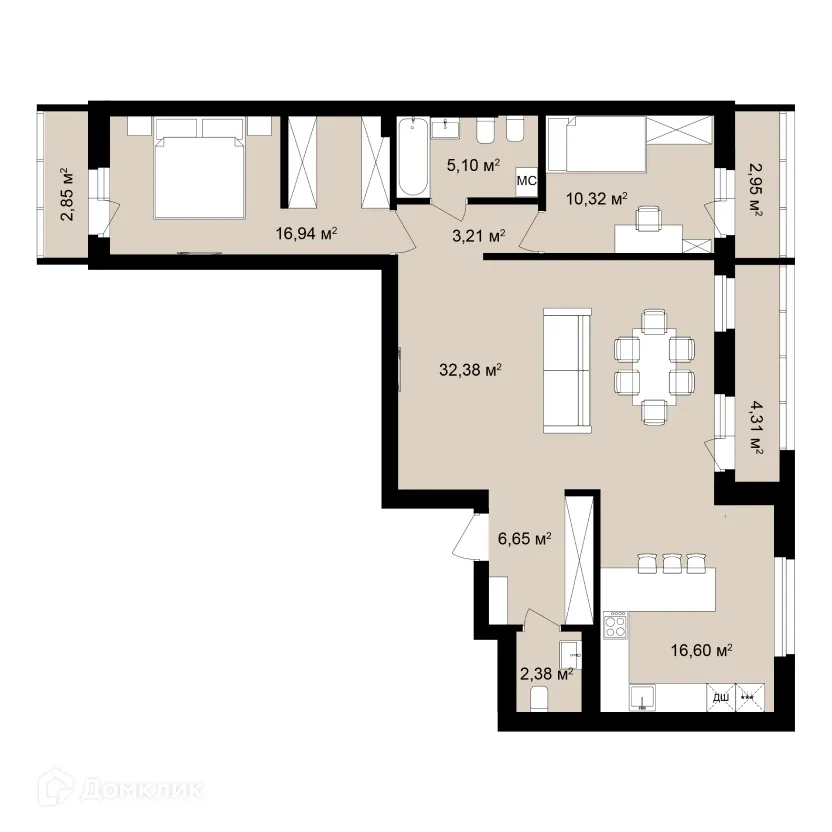 Фото квартиры в ЖК Римский квартал