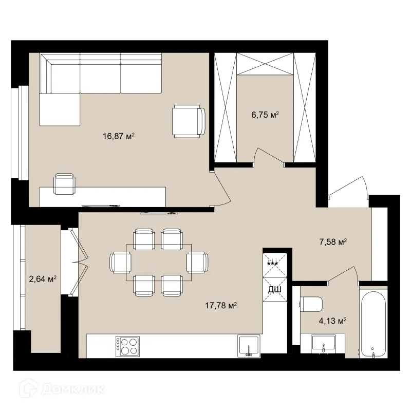 Фото квартиры в ЖК Римский квартал