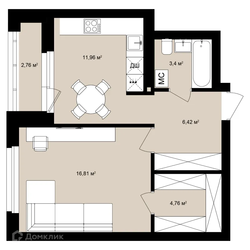 Фото квартиры в ЖК Римский квартал