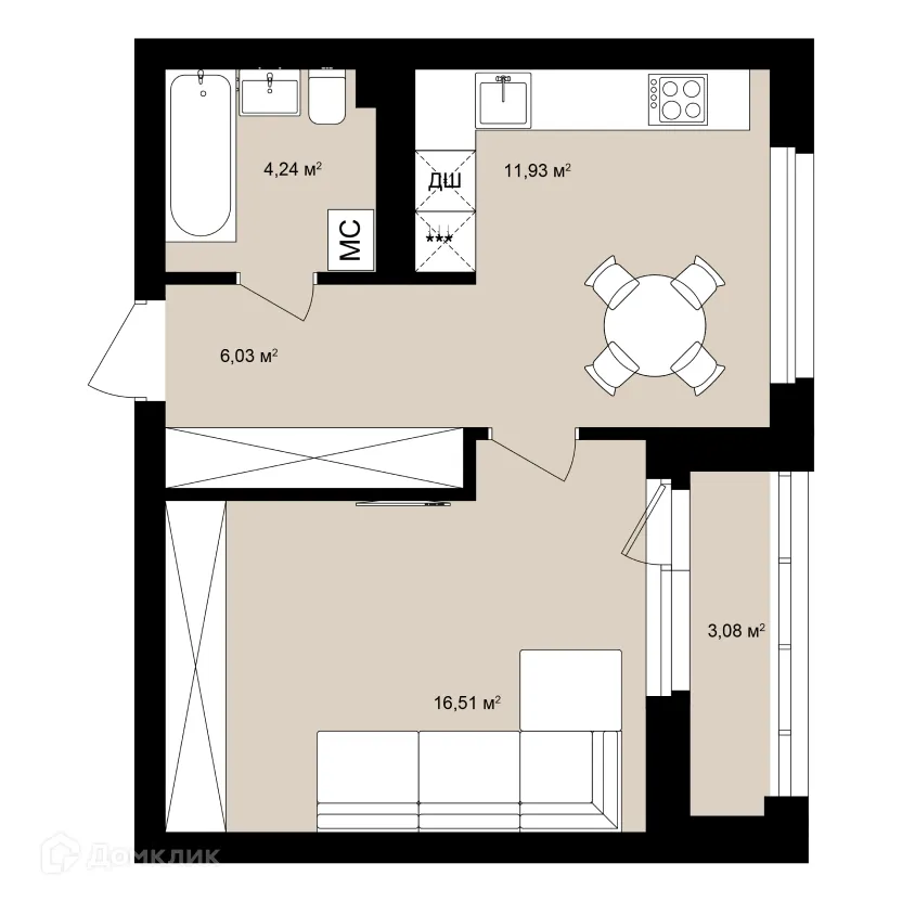 Фото квартиры в ЖК Римский квартал