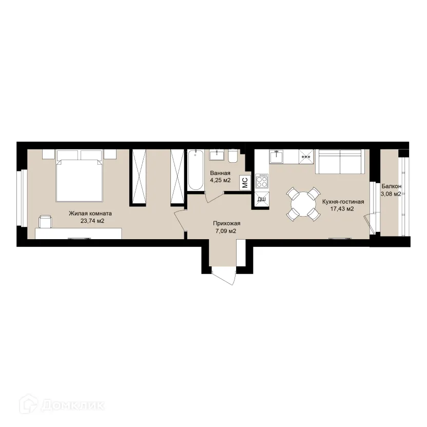 Фото квартиры в ЖК Римский квартал