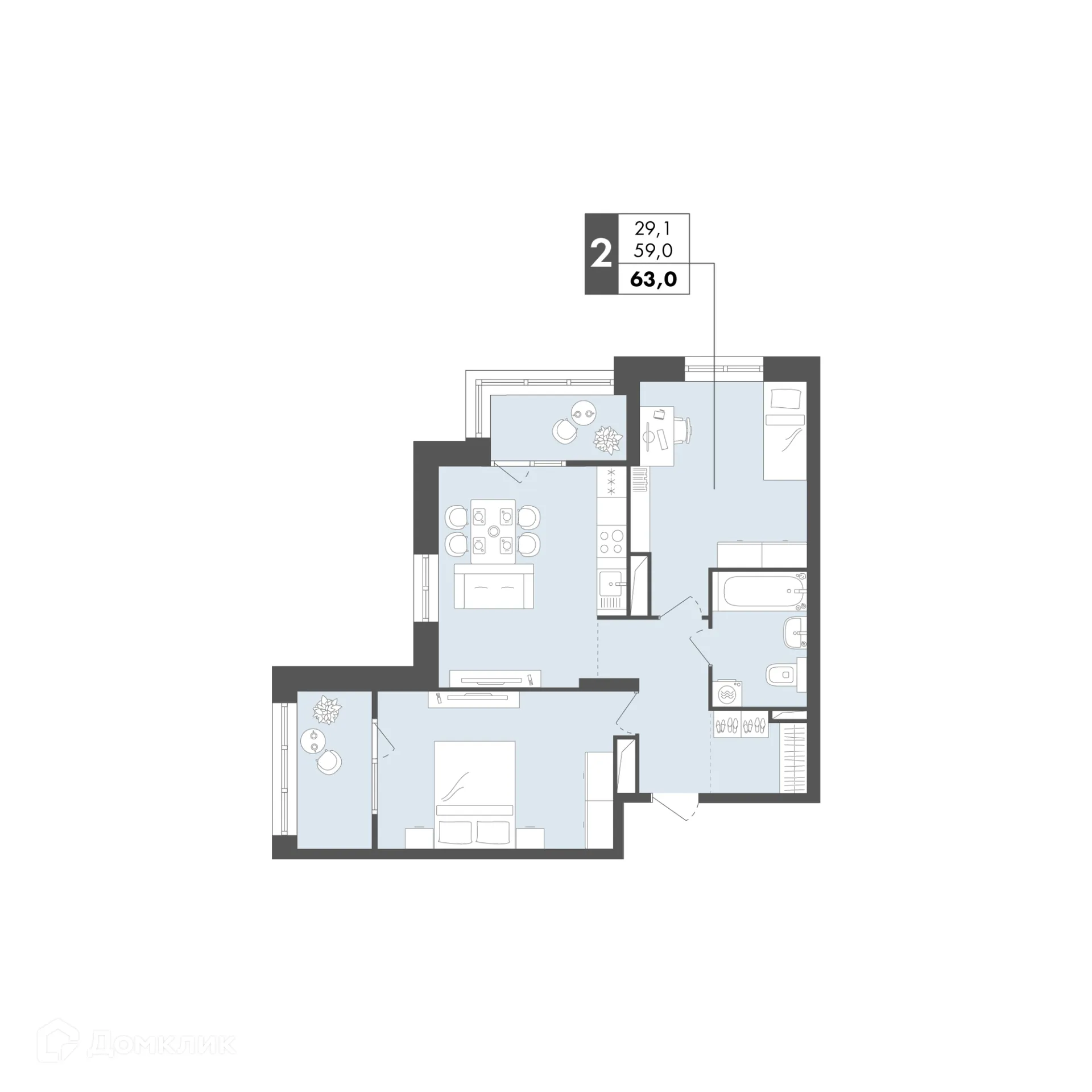 Фото квартиры в ЖК Маяк на Двинской