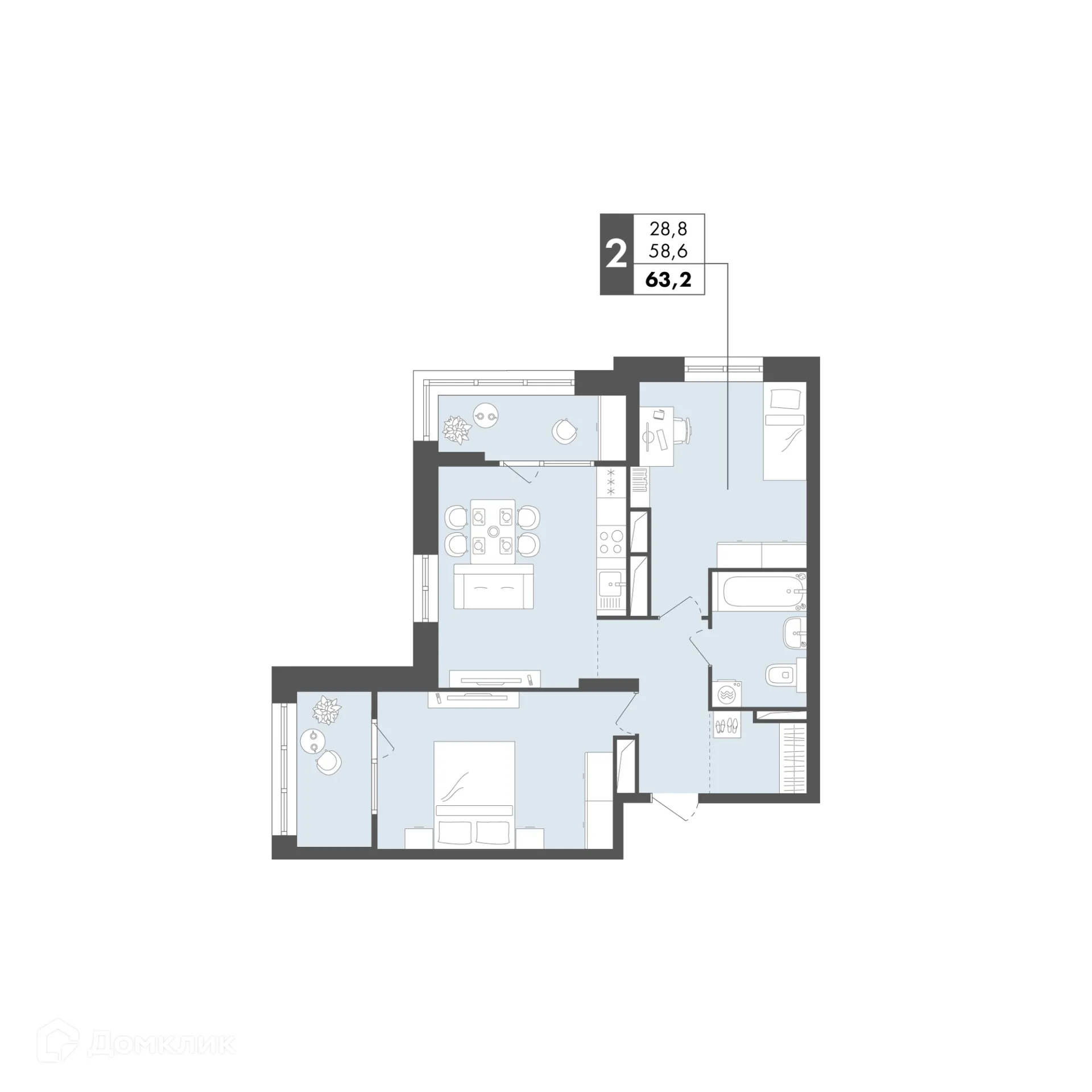 Фото квартиры в ЖК Маяк на Двинской