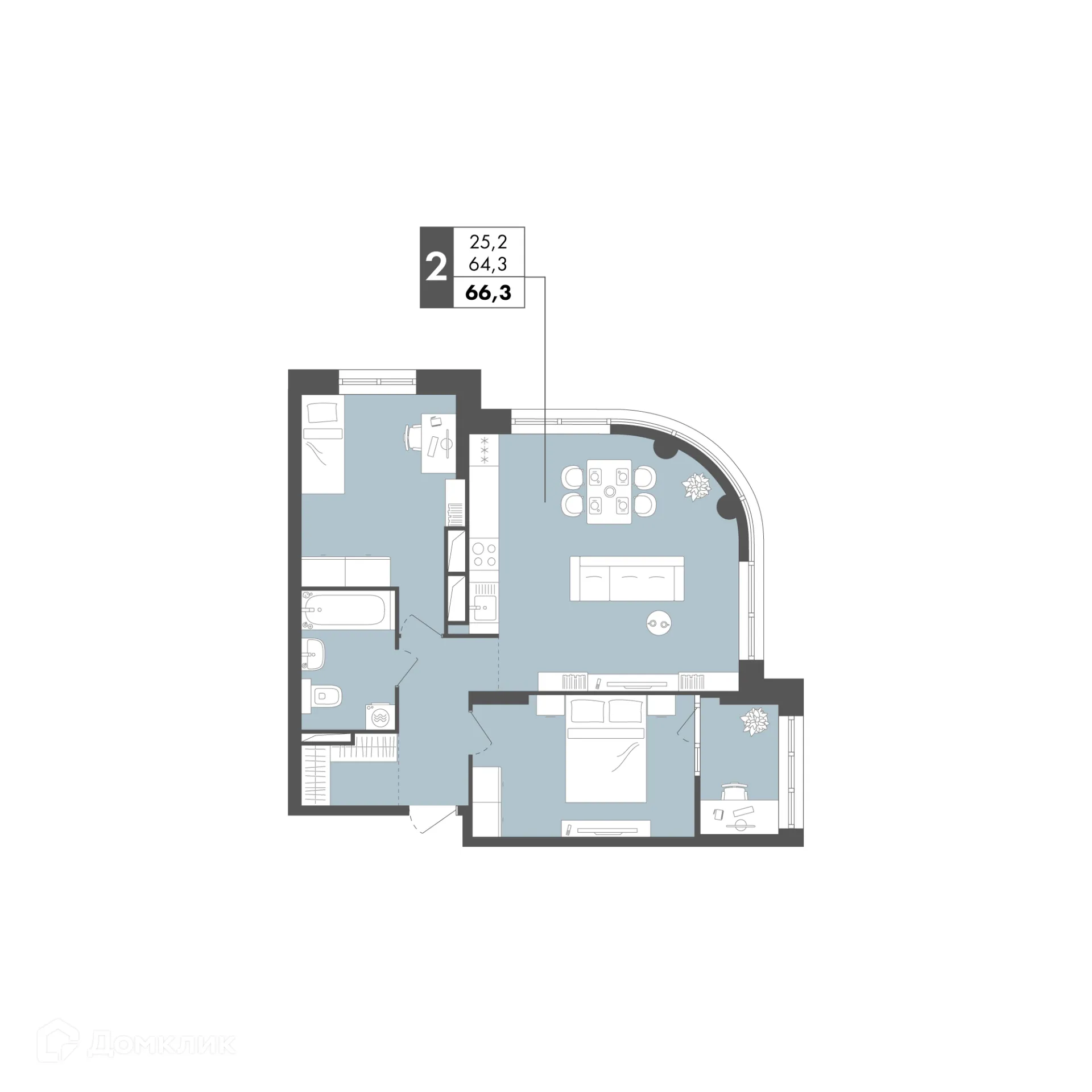 Фото квартиры в ЖК Маяк на Двинской