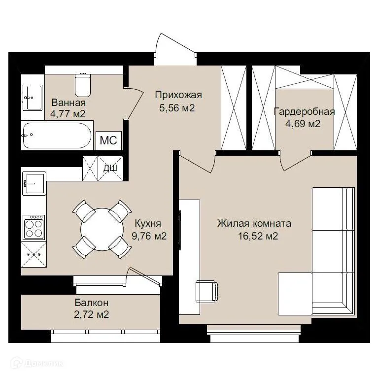 Фото квартиры в ЖК Римский квартал