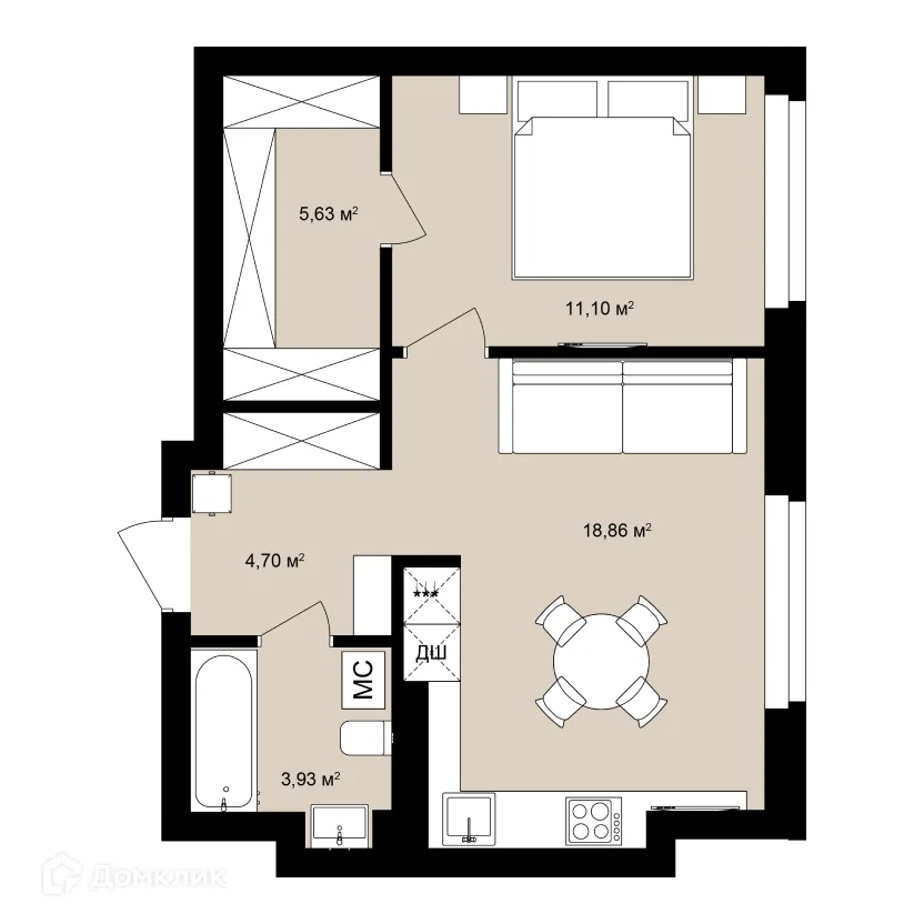 Фото квартиры в ЖК Римский квартал