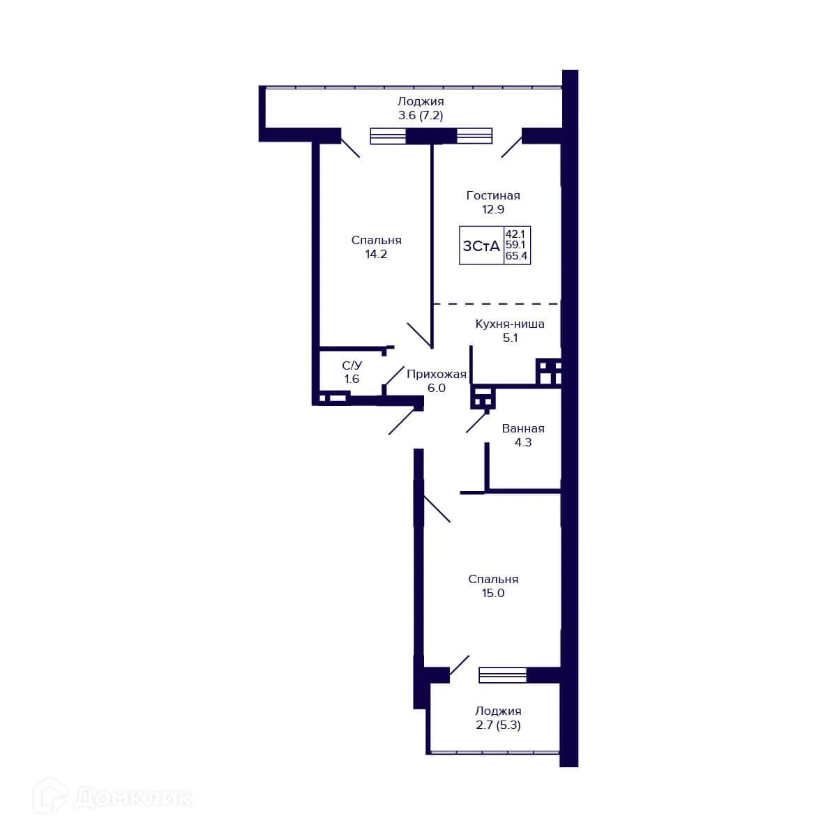 Фото квартиры в ЖК  GORIZONT  (ГОРИЗОНТ)