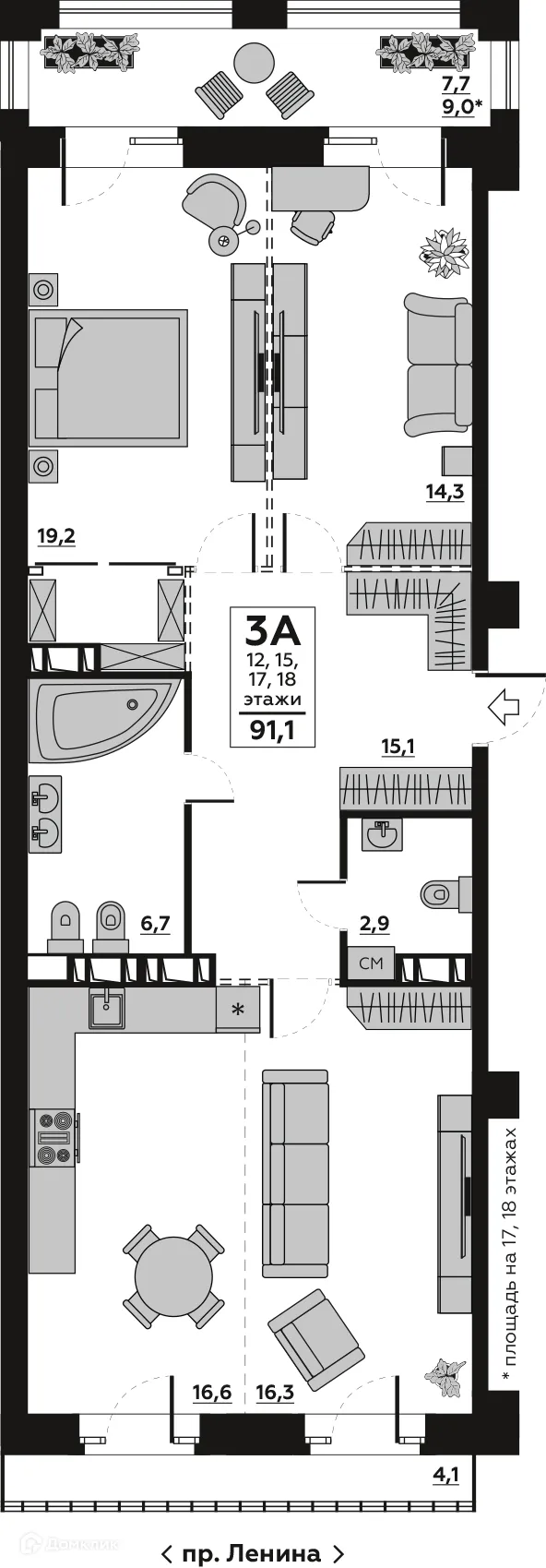 Фото квартиры в ЖК АРБАТ