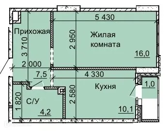 Фото квартиры в ЖК "Столетоff (Столетов)"