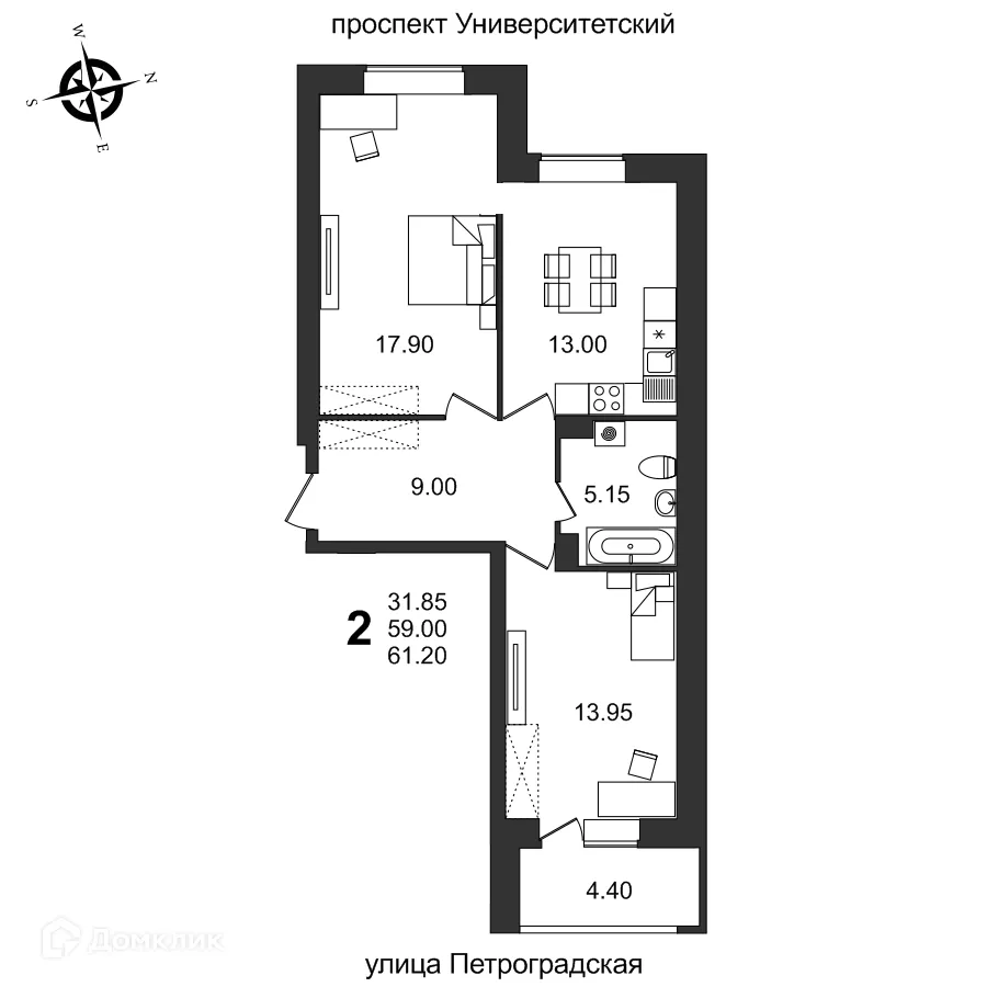 Фото квартиры в ЖК "Балтийский"