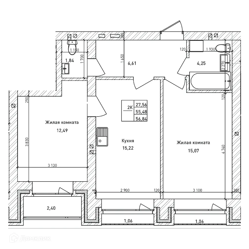 Фото квартиры в ЖК Комсомольский проспект