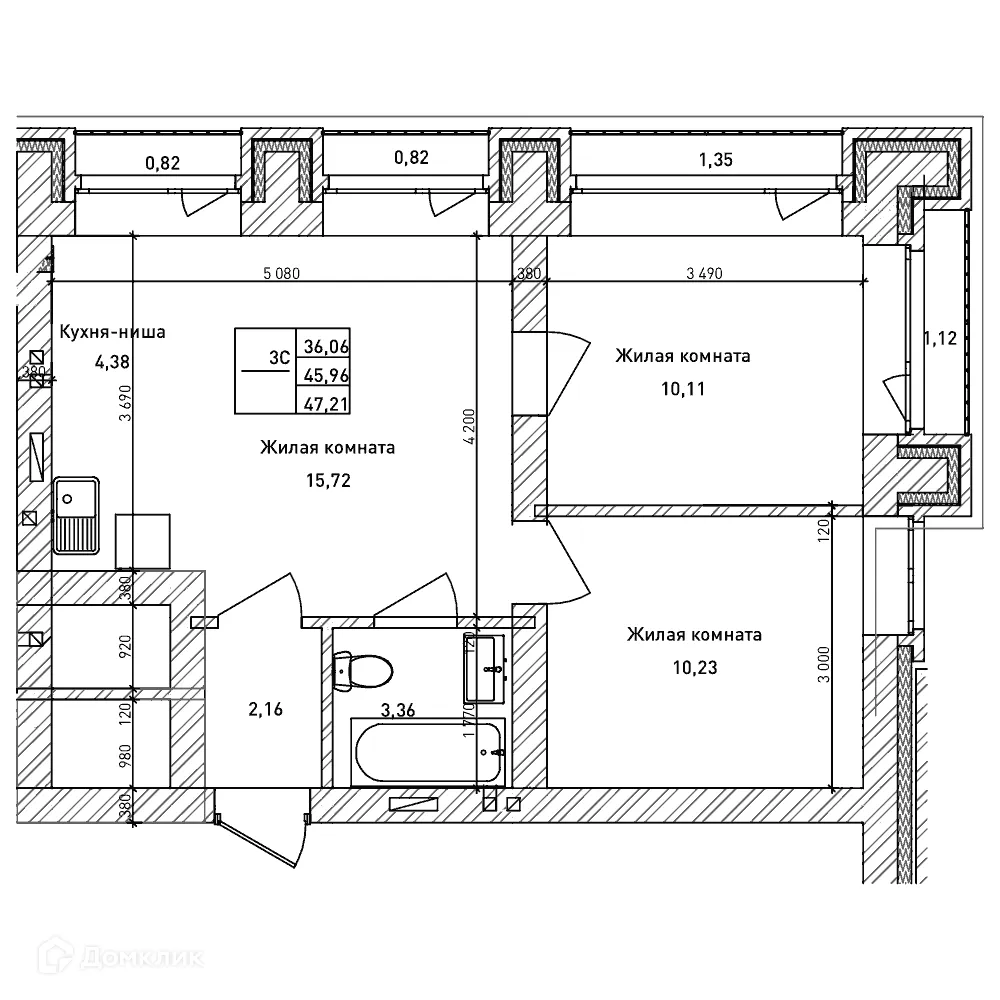 Фото квартиры в ЖК Комсомольский проспект