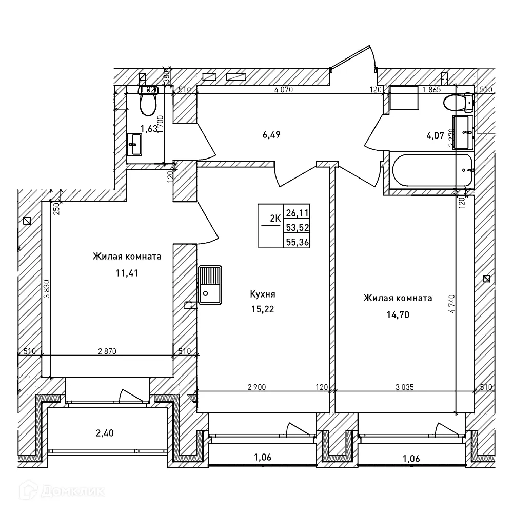 Фото квартиры в ЖК Комсомольский проспект
