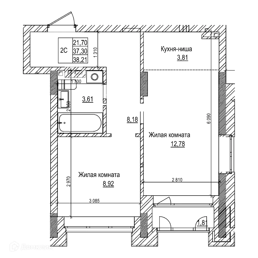 Фото квартиры в ЖК Комсомольский проспект