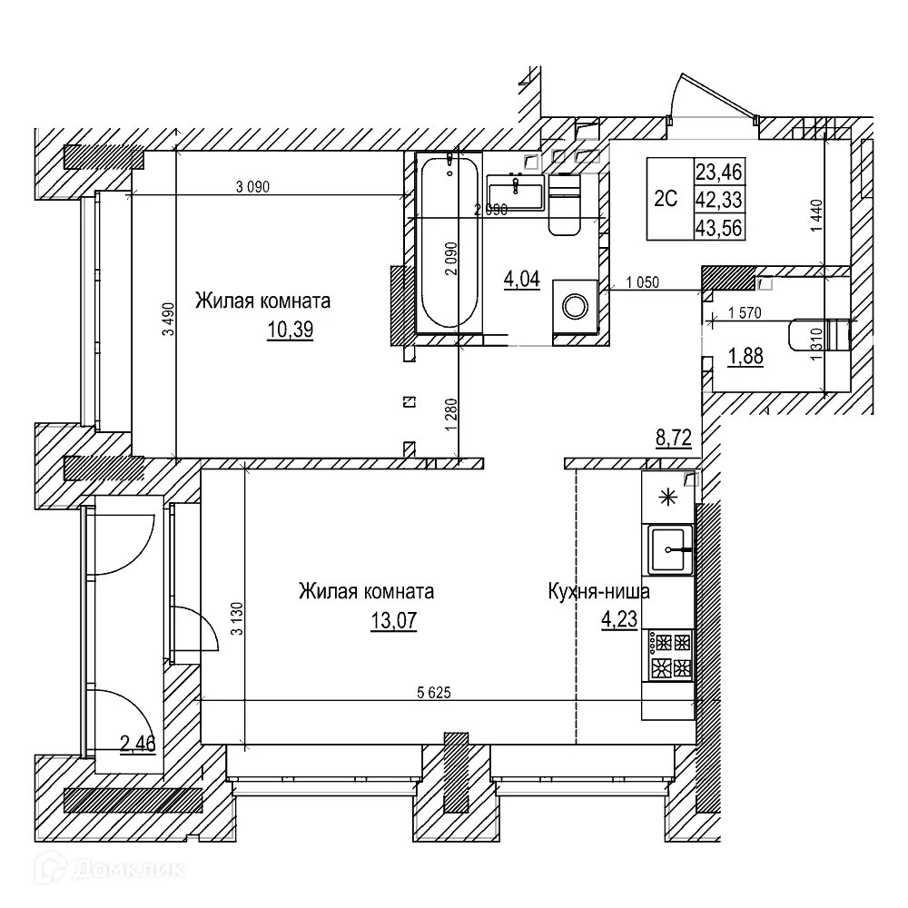 Фото квартиры в ЖК Комсомольский проспект