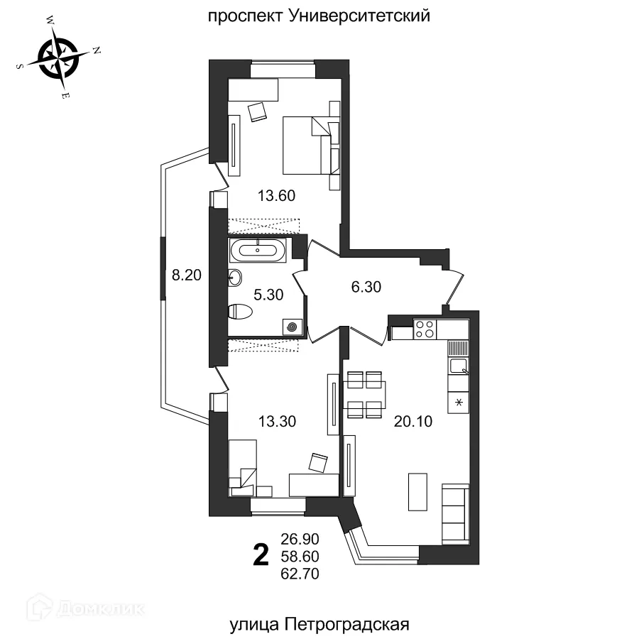 Фото квартиры в ЖК "Балтийский"