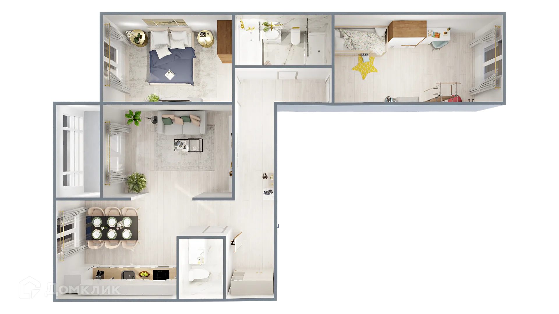 Фото квартиры в ЖК САМОЦВЕТЫ