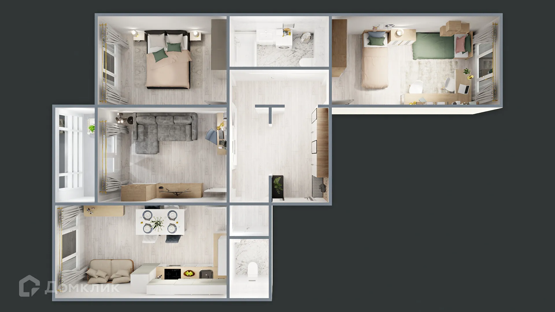 Фото квартиры в ЖК САМОЦВЕТЫ