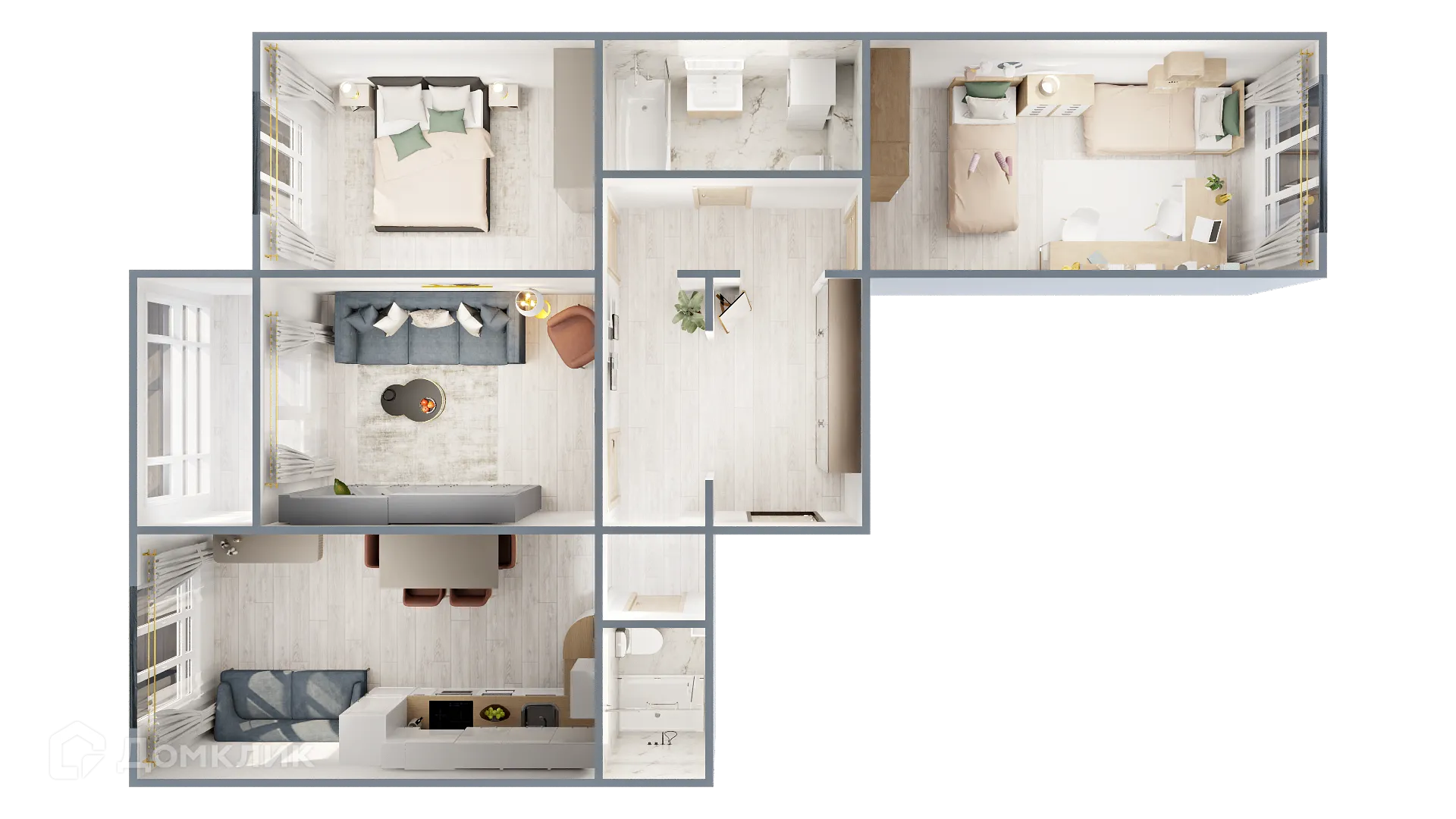 Фото квартиры в ЖК САМОЦВЕТЫ