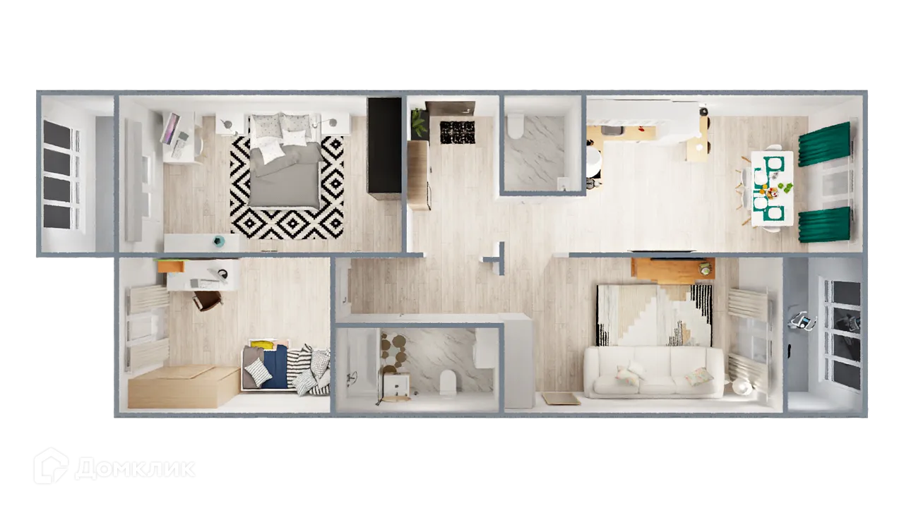 Фото квартиры в ЖК САМОЦВЕТЫ