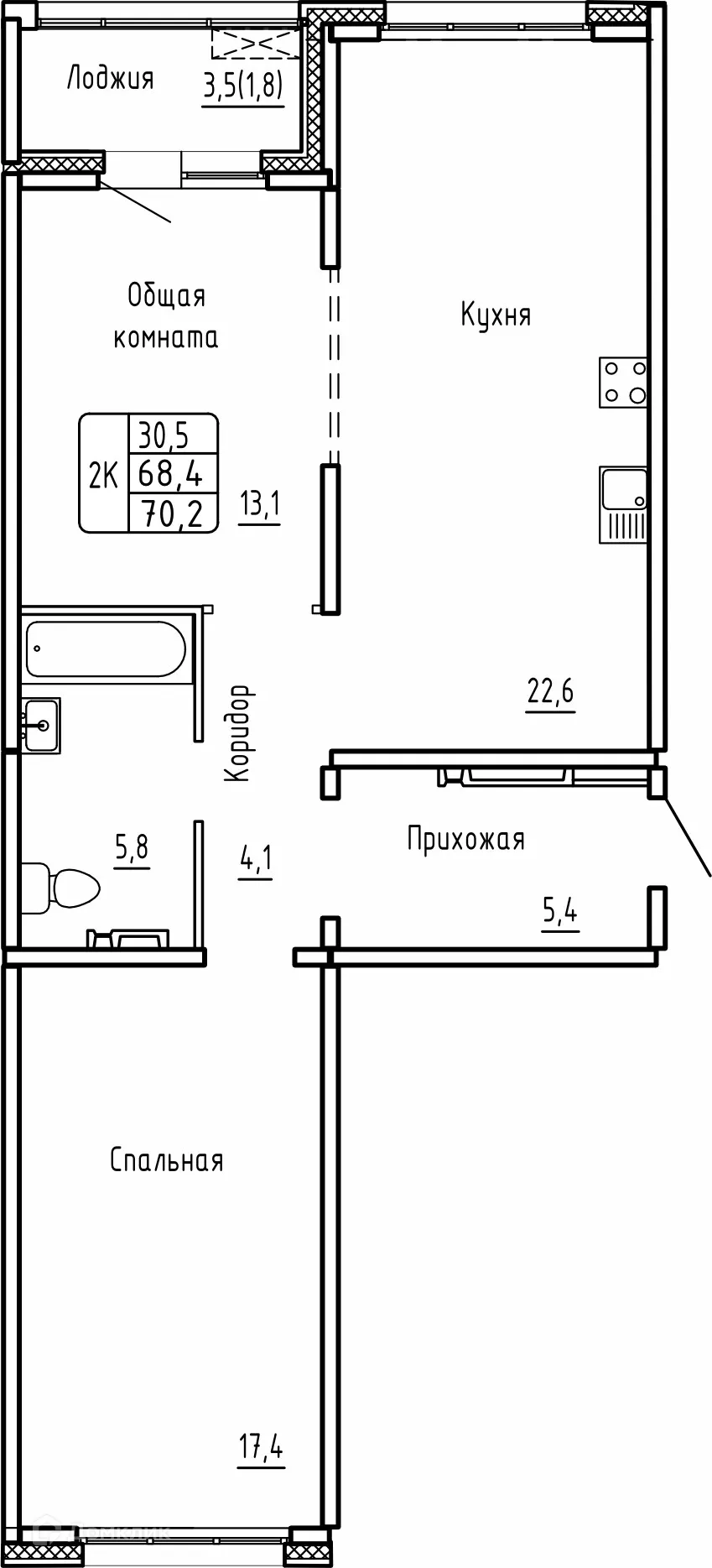 Фото квартиры в ЖК САМОЦВЕТЫ