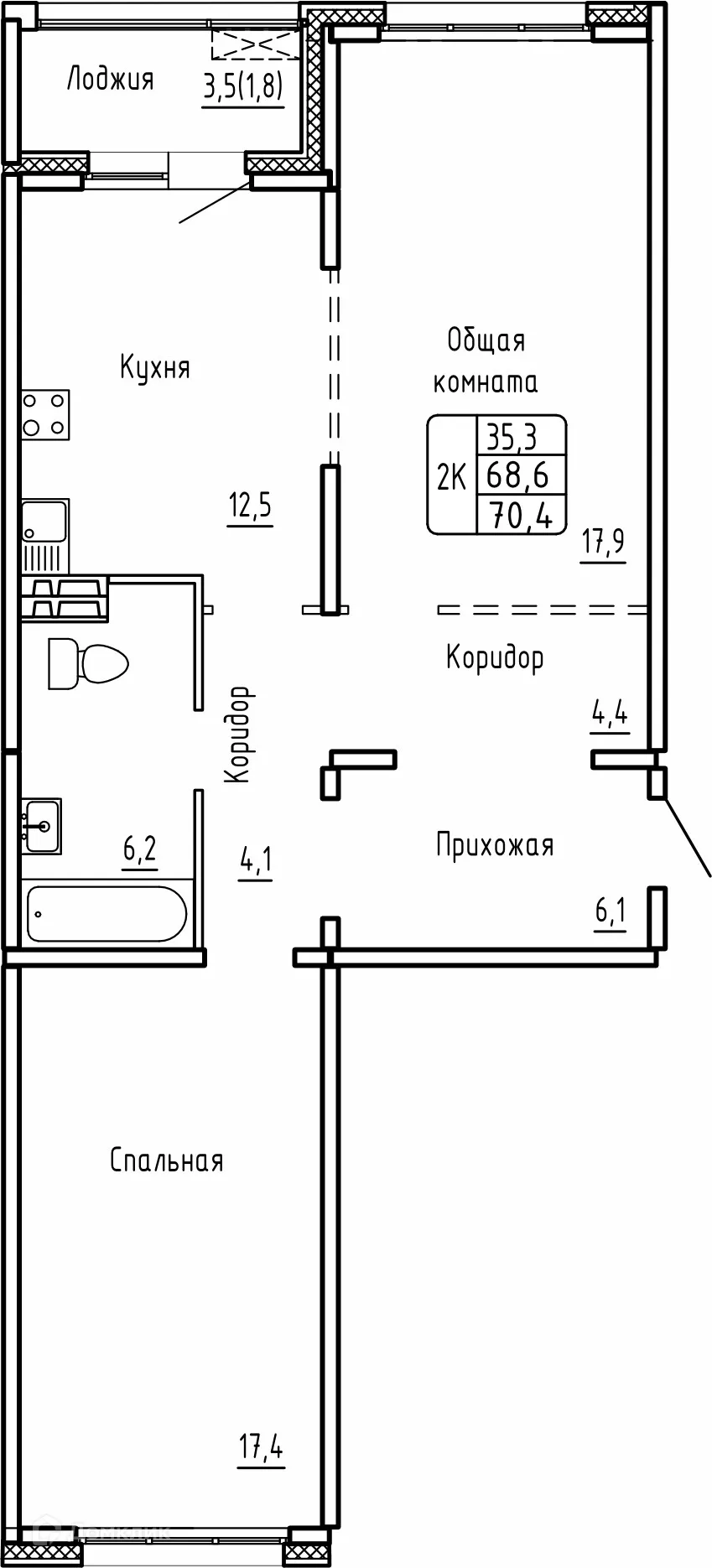 Фото квартиры в ЖК САМОЦВЕТЫ