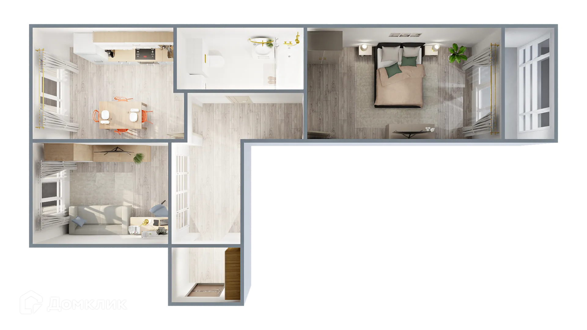 Фото квартиры в ЖК САМОЦВЕТЫ