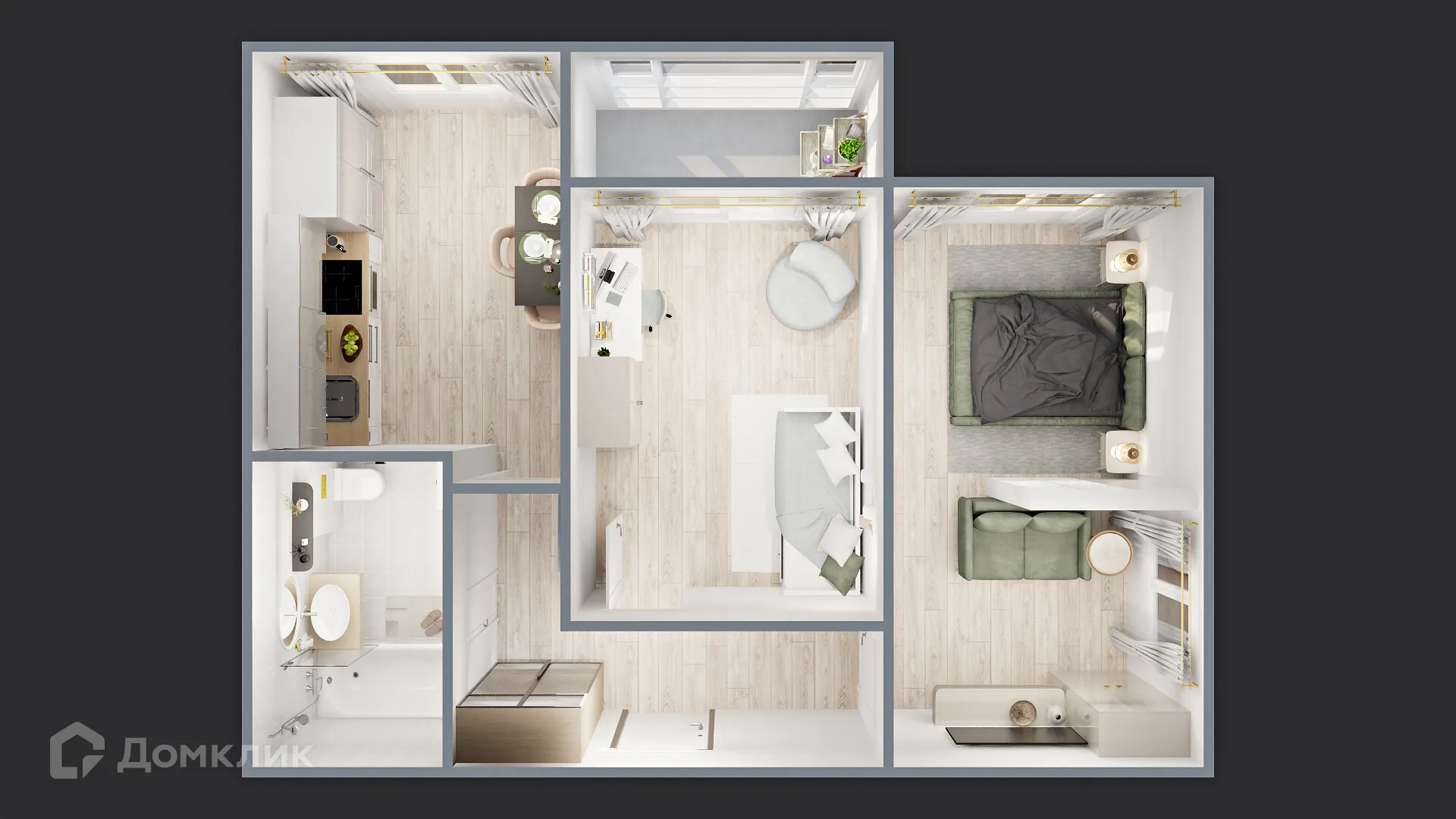 Фото квартиры в ЖК САМОЦВЕТЫ