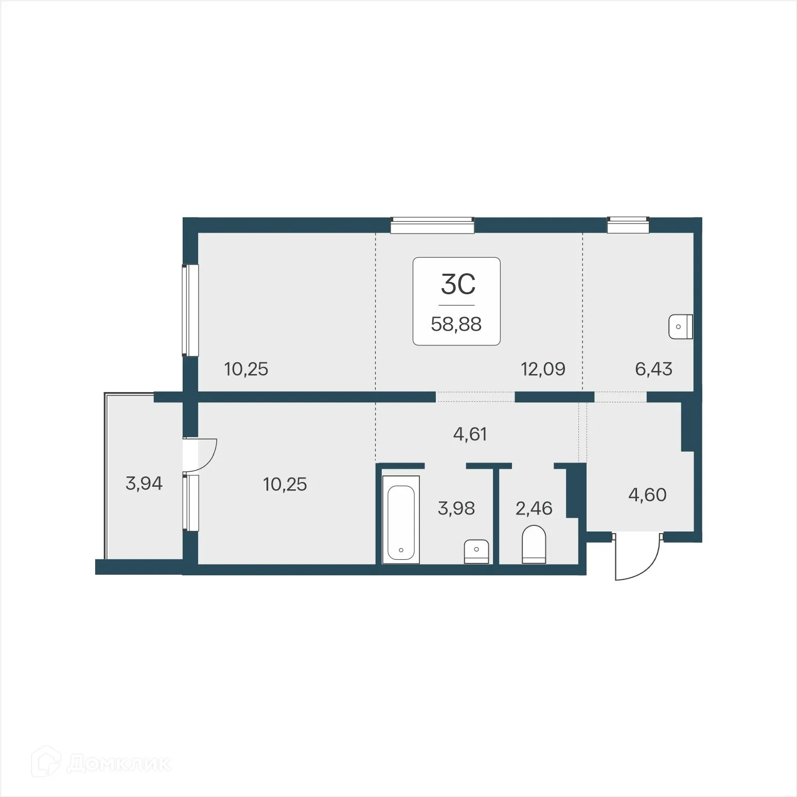 Фото квартиры в ЖК Эко-квартал на Кедровой