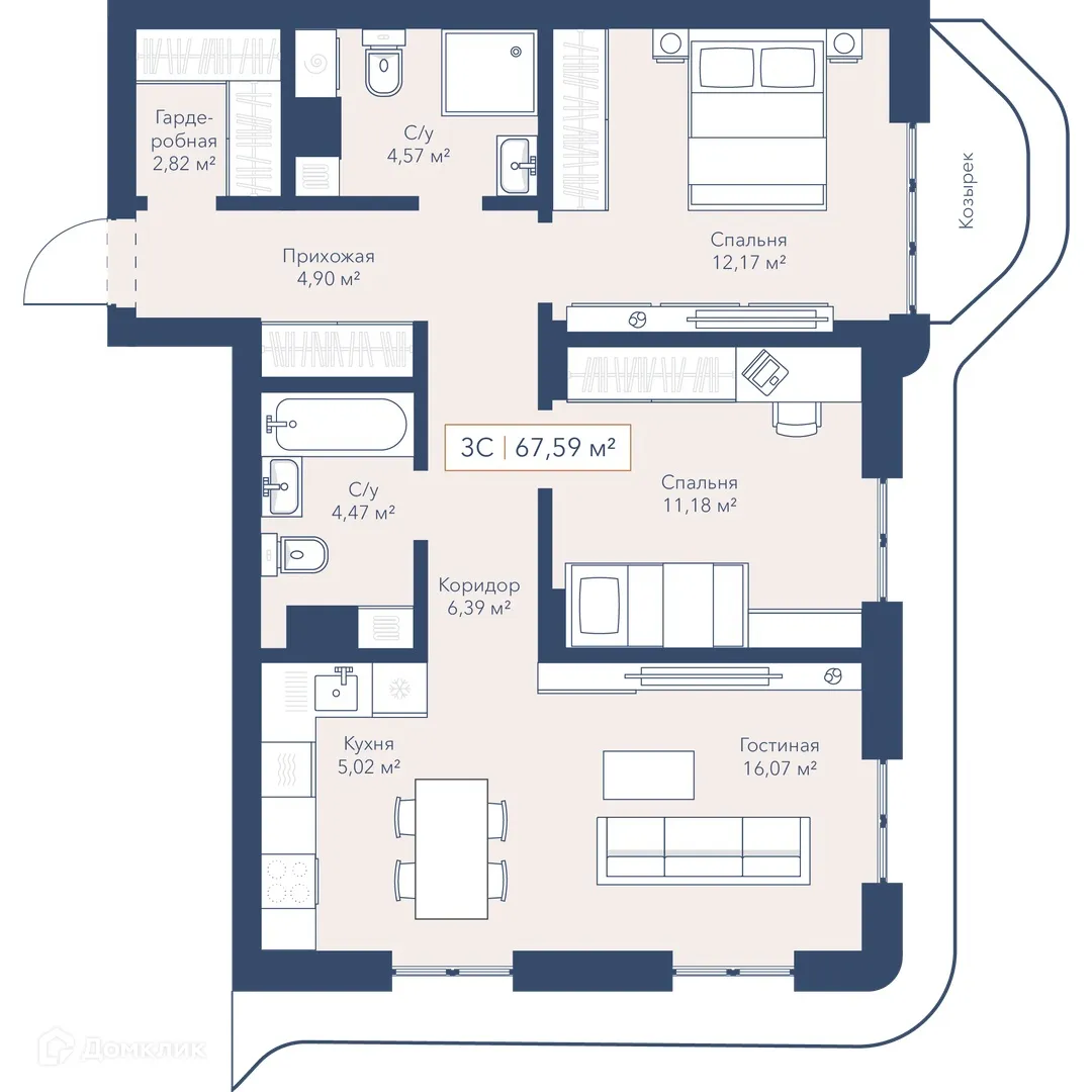 Фото квартиры в ЖК Will Art (Вилл Арт)