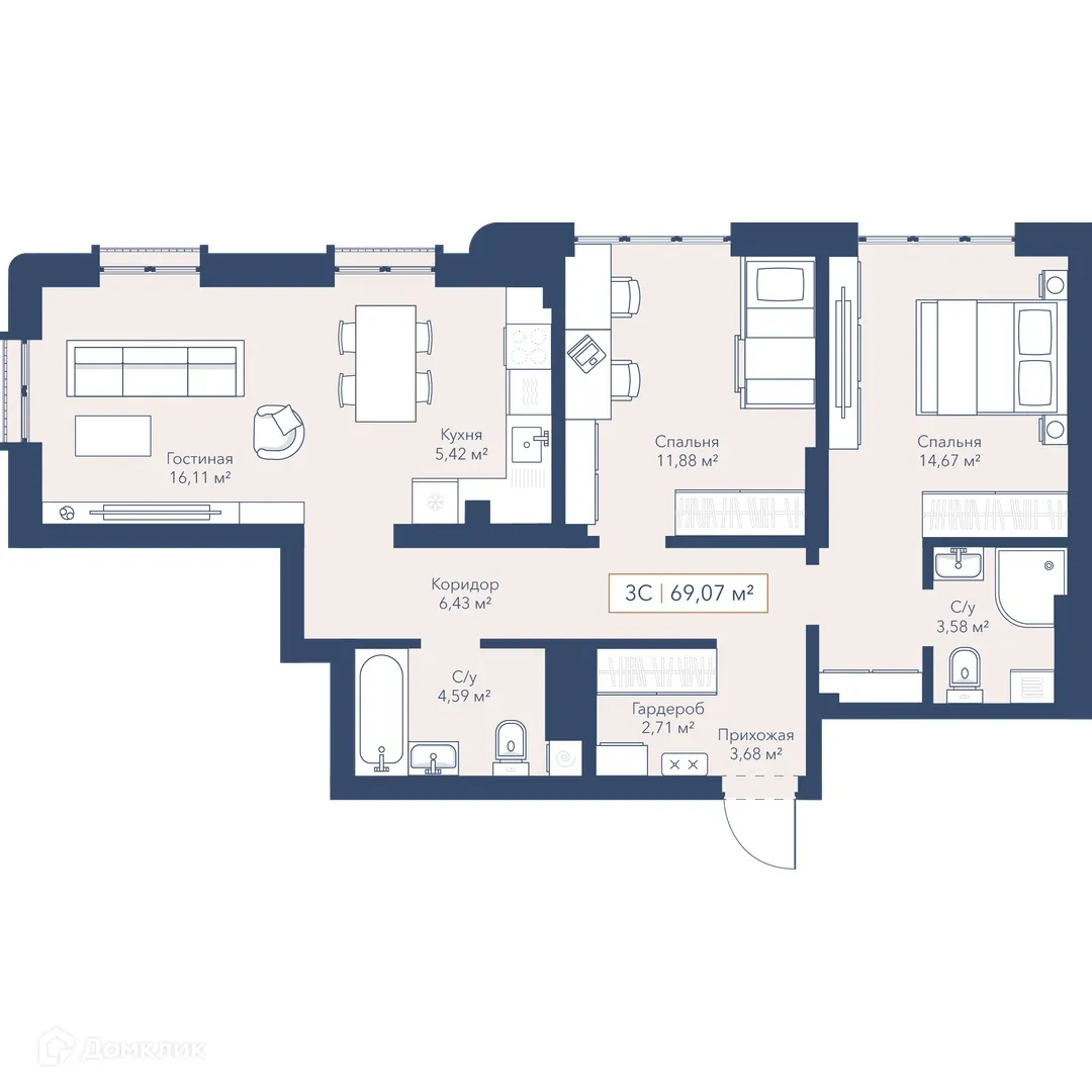 Фото квартиры в ЖК Will Art (Вилл Арт)