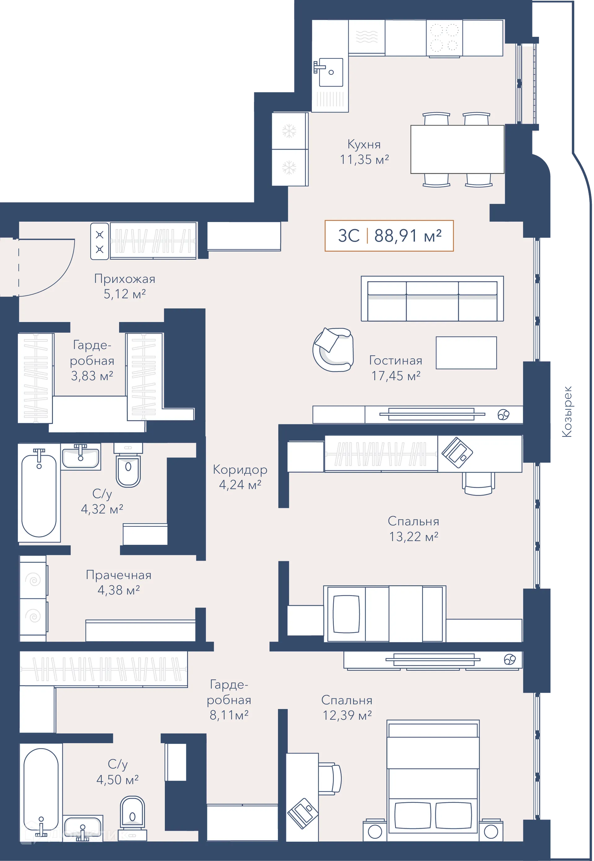 Фото квартиры в ЖК Will Art (Вилл Арт)