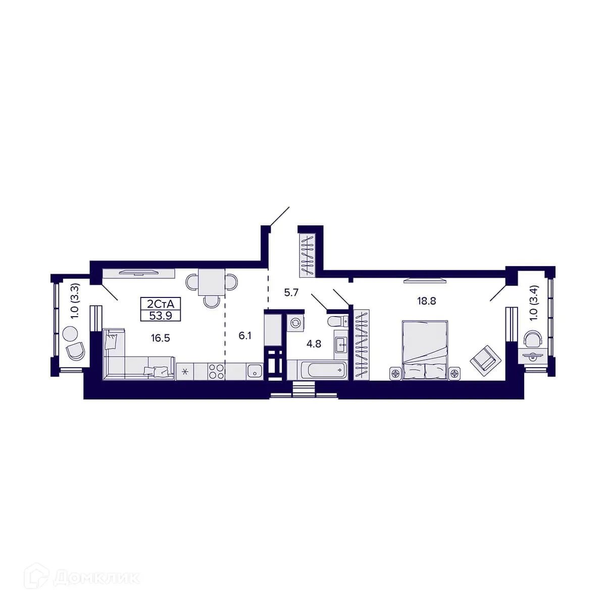 Фото квартиры в ЖК Жилой дом "GRANDO" (Грандо)