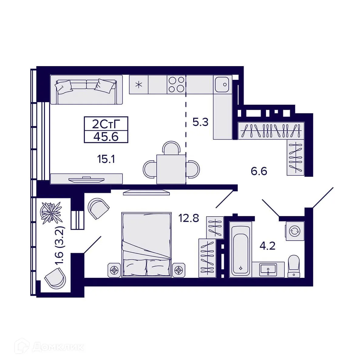 Фото квартиры в ЖК Жилой дом "GRANDO" (Грандо)