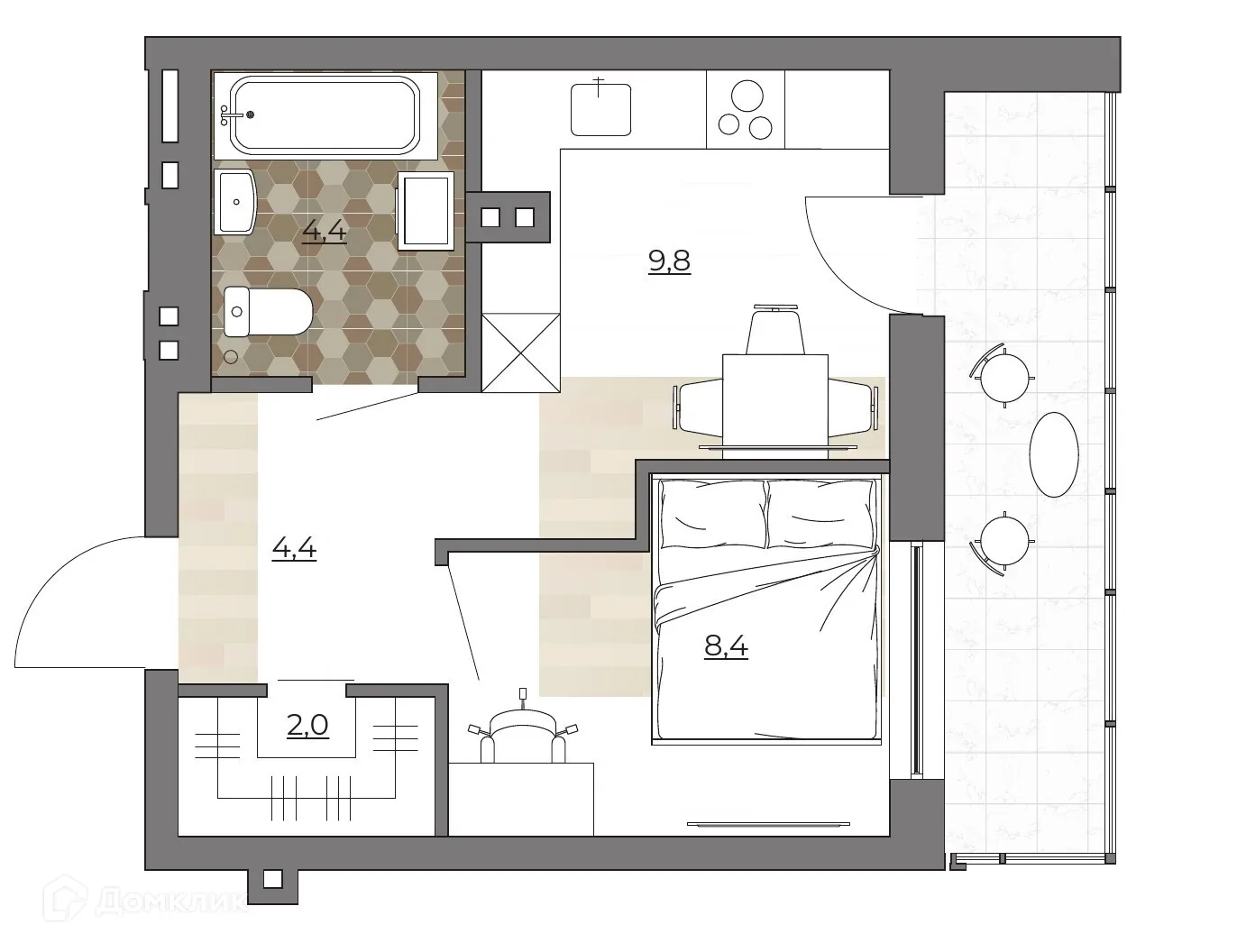 Фото квартиры в ЖК Рубин