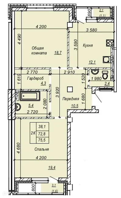 Фото квартиры в ЖК Серебряный ключ